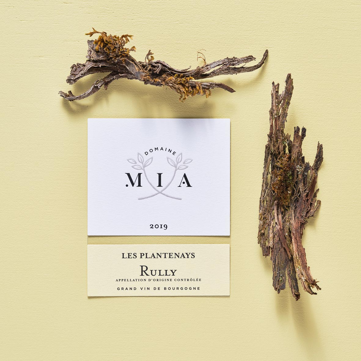 Label Rully Blanc Domaine Mia