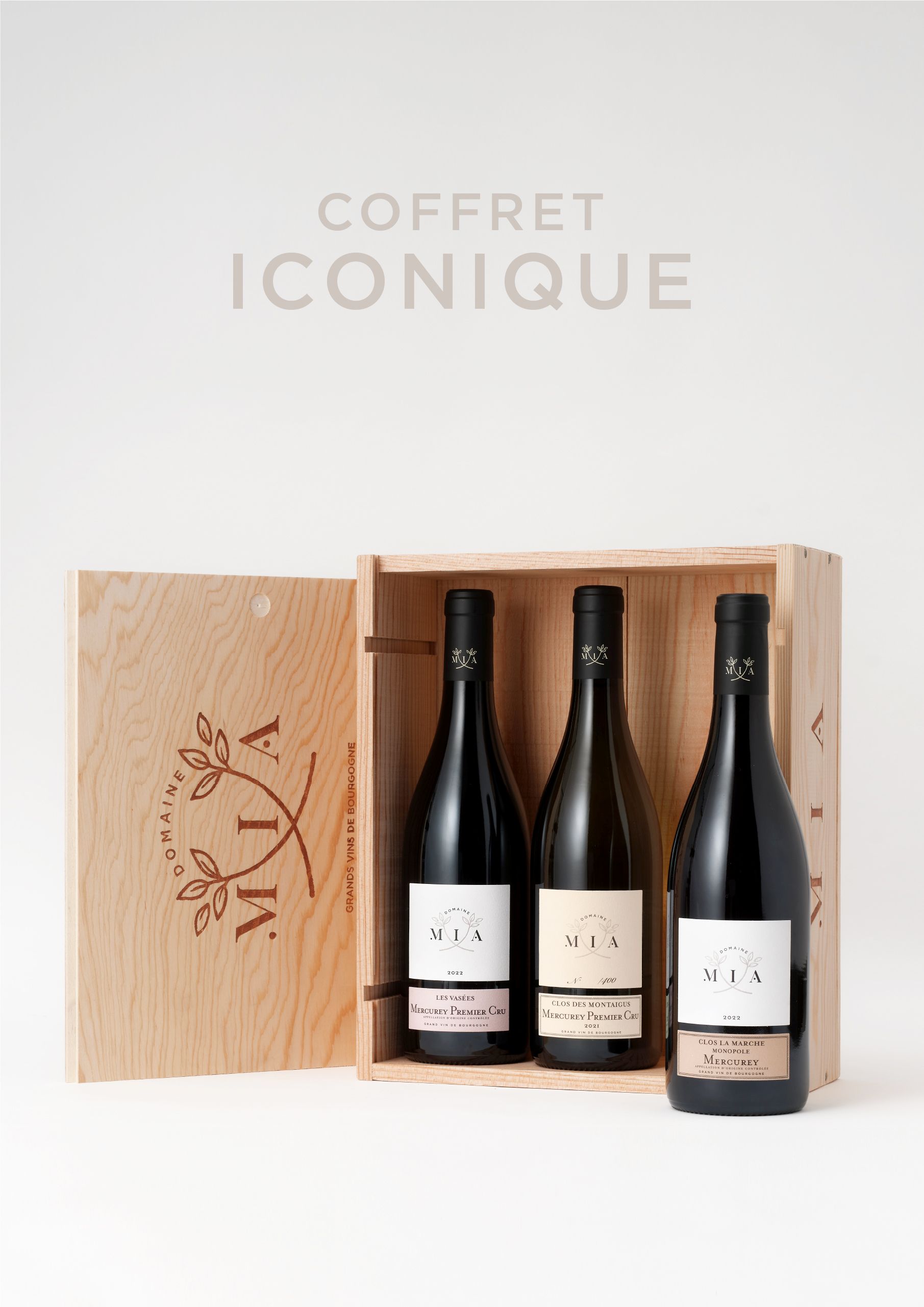 Coffret Iconique de 3 bouteilles de Mercurey 1er cru de Domaine MIA