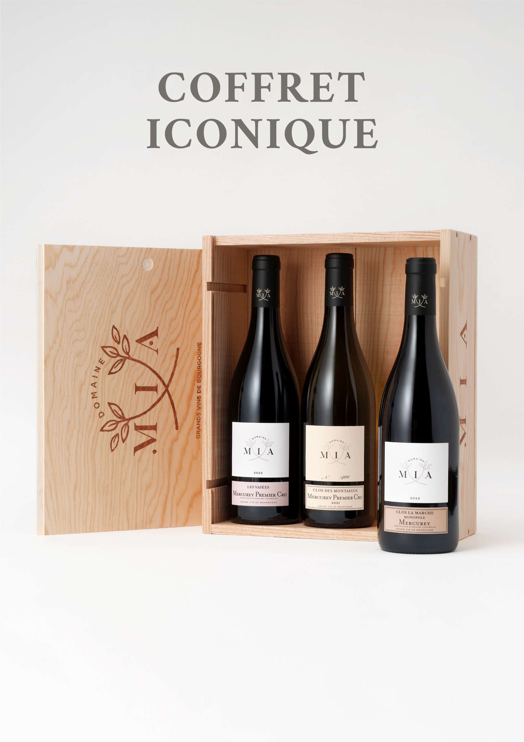 Coffret de 3 Grands Vins de Bourgogne Rouge Domaine Mia
